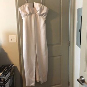 Champagne long straight gown